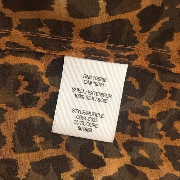 Equipment 100% silk super sheer leopard blouse XS - Picture 6 of 6